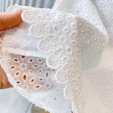 Girls Summer Hollow Lace Suit