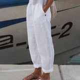 Cotton Flax Women Pants