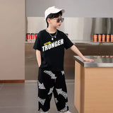 Boys  Summer Short Sleeve T-Shirt + Loose Pants 2PCS