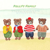 Bear Family Embroidery Patches for Kids' Clothes