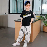 Boys  Summer Short Sleeve T-Shirt + Loose Pants 2PCS