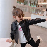 Girls Leather Jackets For 2-8 Years Children