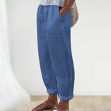 Cotton Flax Women Pants