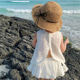 Girls Summer Hollow Lace Suit