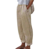 Cotton Flax Women Pants