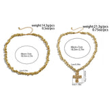 2Pcs/Set Creative Irregular CCB Beads Chain for Men