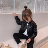 Girls Leather Jackets For 2-8 Years Children