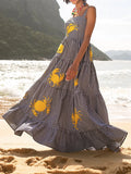Women's Boho Floral Print  Maxi Dress