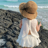 Girls Summer Hollow Lace Suit