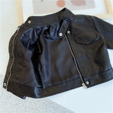 Girls Leather Jackets For 2-8 Years Children