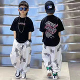 Boys  Summer Short Sleeve T-Shirt + Loose Pants 2PCS