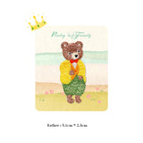 Bear Family Embroidery Patches for Kids' Clothes