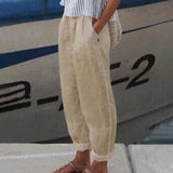 Cotton Flax Women Pants