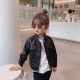 Girls Leather Jackets For 2-8 Years Children
