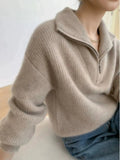women's 100 pure wool zipper sweater