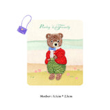 Bear Family Embroidery Patches for Kids' Clothes