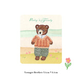 Bear Family Embroidery Patches for Kids' Clothes