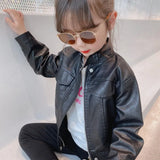 Girls Leather Jackets For 2-8 Years Children