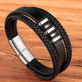 Fashion Stainless Steel Charm Magnetic Black Men Bracelet