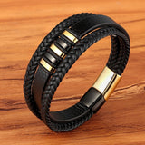 Fashion Stainless Steel Charm Magnetic Black Men Bracelet