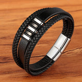 Fashion Stainless Steel Charm Magnetic Black Men Bracelet