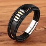 Fashion Stainless Steel Charm Magnetic Black Men Bracelet