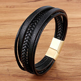 Fashion Stainless Steel Charm Magnetic Black Men Bracelet