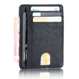 Slim RFID Blocking Leather Wallet Credit ID
