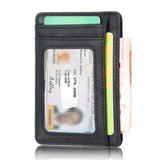 Slim RFID Blocking Leather Wallet Credit ID