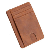 Slim RFID Blocking Leather Wallet Credit ID