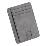 Slim RFID Blocking Leather Wallet Credit ID