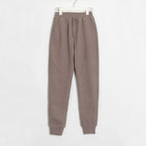 Wixra Women Casual Velvet Pants Winter Lady's Thick Wool Pants Women's Clothing Lace-up Long Trousers