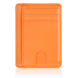 Slim RFID Blocking Leather Wallet Credit ID