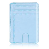 Slim RFID Blocking Leather Wallet Credit ID