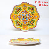 8 Inch Ceramic Plate Round Hand-Painted