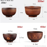 Japanese Style Wooden Bowl - Cartoon Totoro Bowl