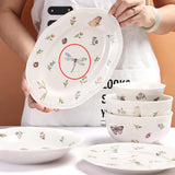 Garden Butterfly Ceramic Dinner Plate,