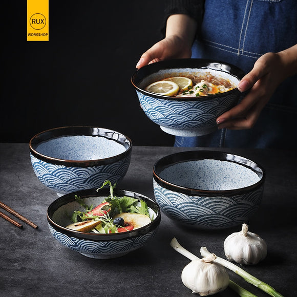 RUX WORKSHOP Japanese ceramic rice bowl/Ramen bowl/salad/Noodle soup bowl