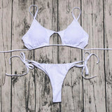 ZTVitality Sexy White Bikinis Push Up Bikini 2021 Hot Padded Bandage Low Waist Swimsuit Female Swimwear Women Brazilian Biquini