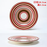 8 Inch Ceramic Plate Round Hand-Painted