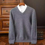 Men's Warm Pullovers Sweater V-Neck