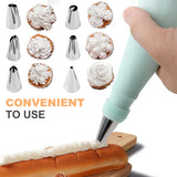 Piping Pastry Bag With Nozzles Set For Confectionery Tips Baking And Bakery