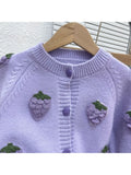 Girls' Stylish Handmade Grape Tops