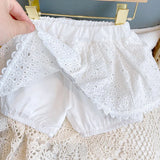 Girls Summer Hollow Lace Suit