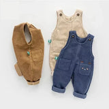 Cartoon Toddlers Loose Corduroy Jumpsuit