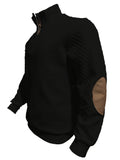 Men's Autumn Winter Stand Collar Knitted Sweater
