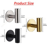 1/2PCS Adhesive Wall Hook Stainless Steel