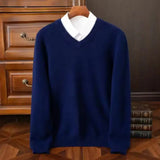 Men's Warm Pullovers Sweater V-Neck