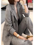 Fashion  Female Suit Jacket 2 Piece Sets