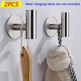 1/2PCS Adhesive Wall Hook Stainless Steel